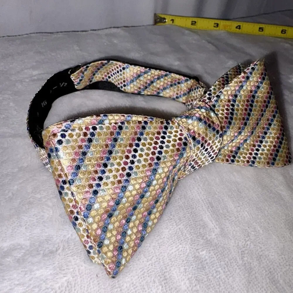 Saddlebred Men's Bow Tie Silk Blend Adjustable Size Formal Event Cocktail Party